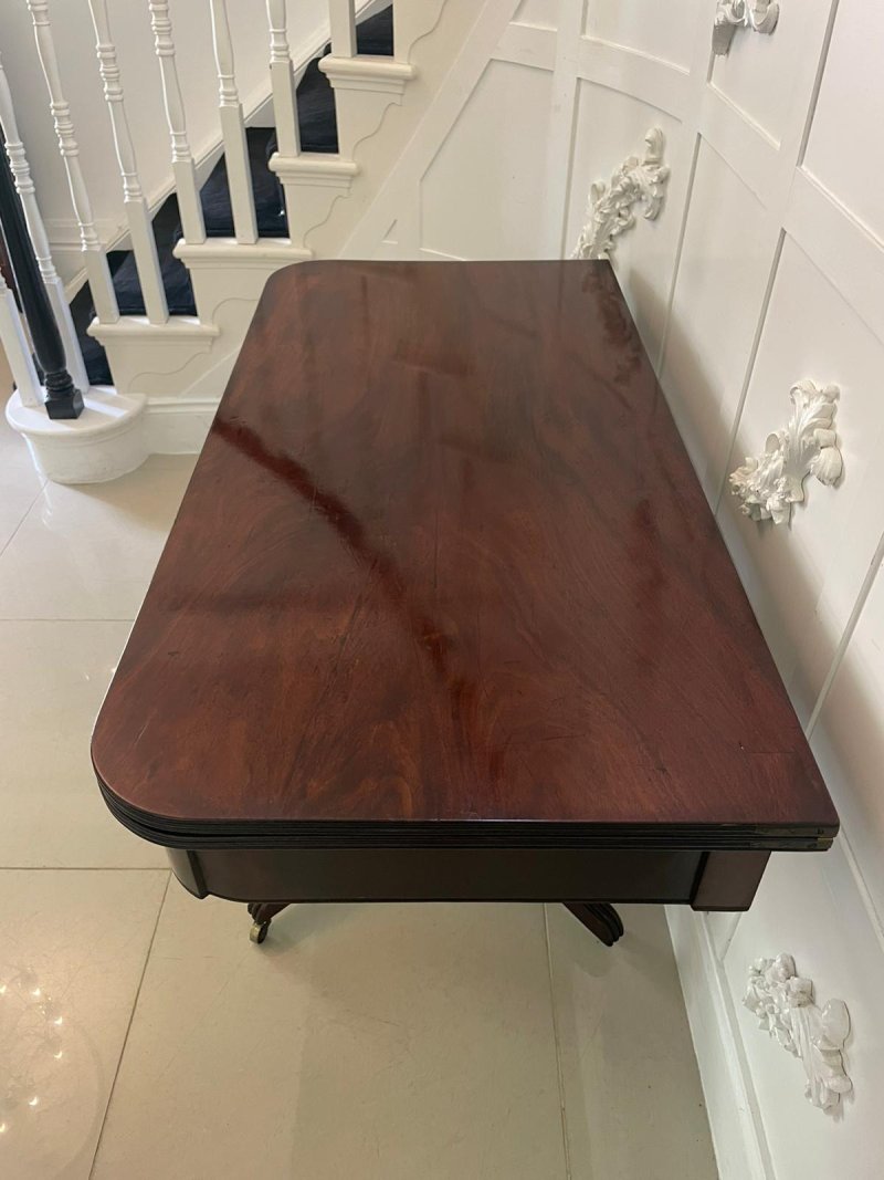 Antique Regency Quality 6 Seater Mahogany Dining/Console Table - Image 5